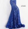 Jovani Strapless Chevron Gown With Slit