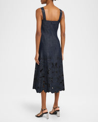 Veronica Beard Rousara Dress Indigo Rinse