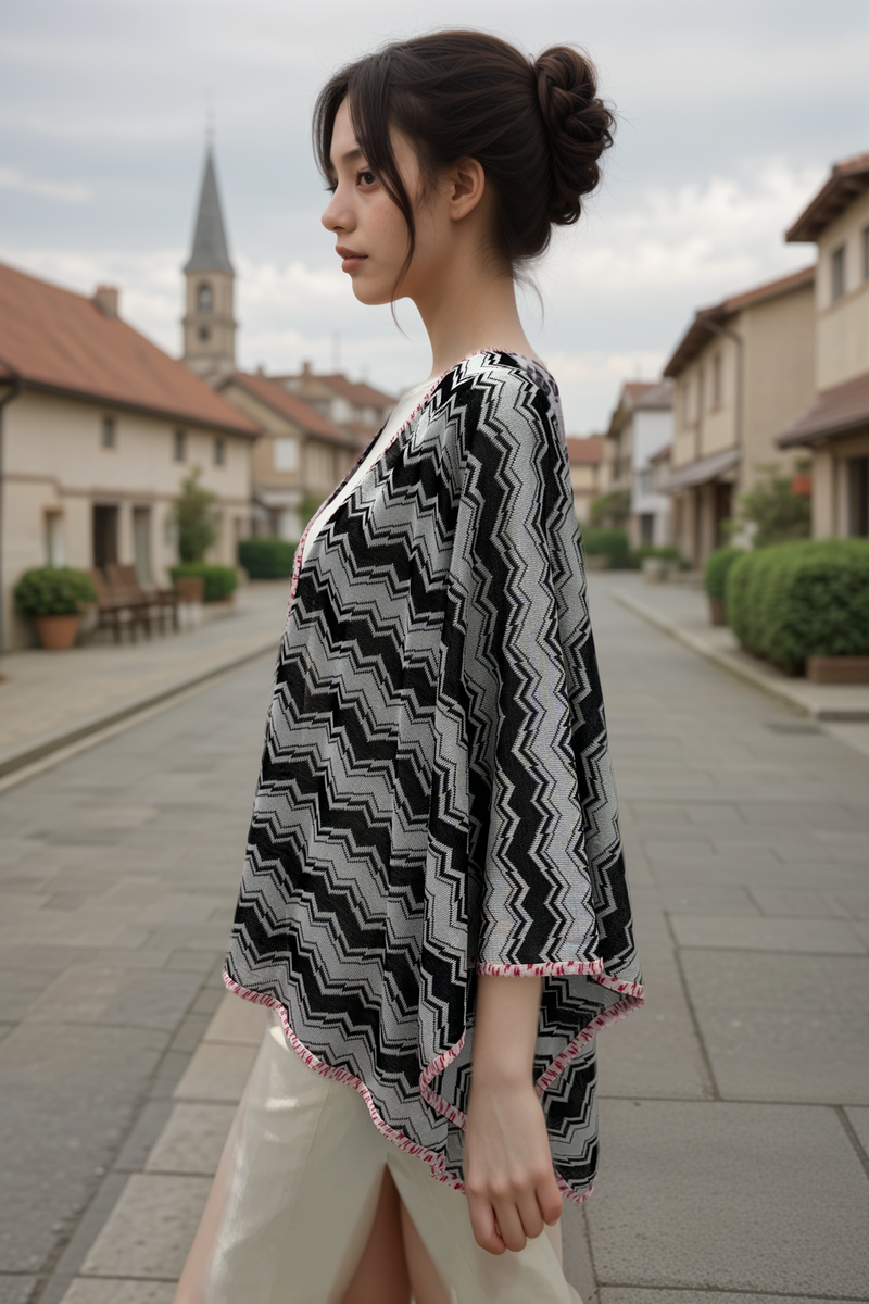 Missoni Zig Zag Knit Poncho