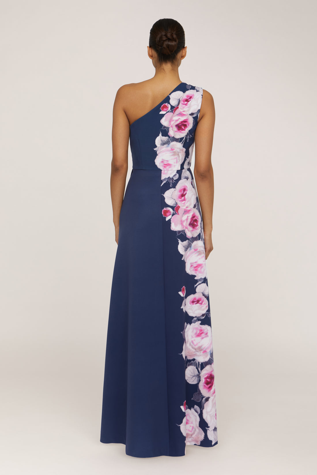 La Petite Robe de Chloe One Shoulder Gown Deep Navy
