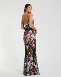 MAC DUGGAL 68897 Floral Embroidered Sleeveless Bustier Gown