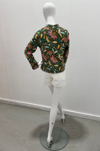 Cotton Reversible Quilted Jacket Black Garden