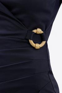 Rebecca Vallance Erin Long Sleeve Mini Dress Black Dress