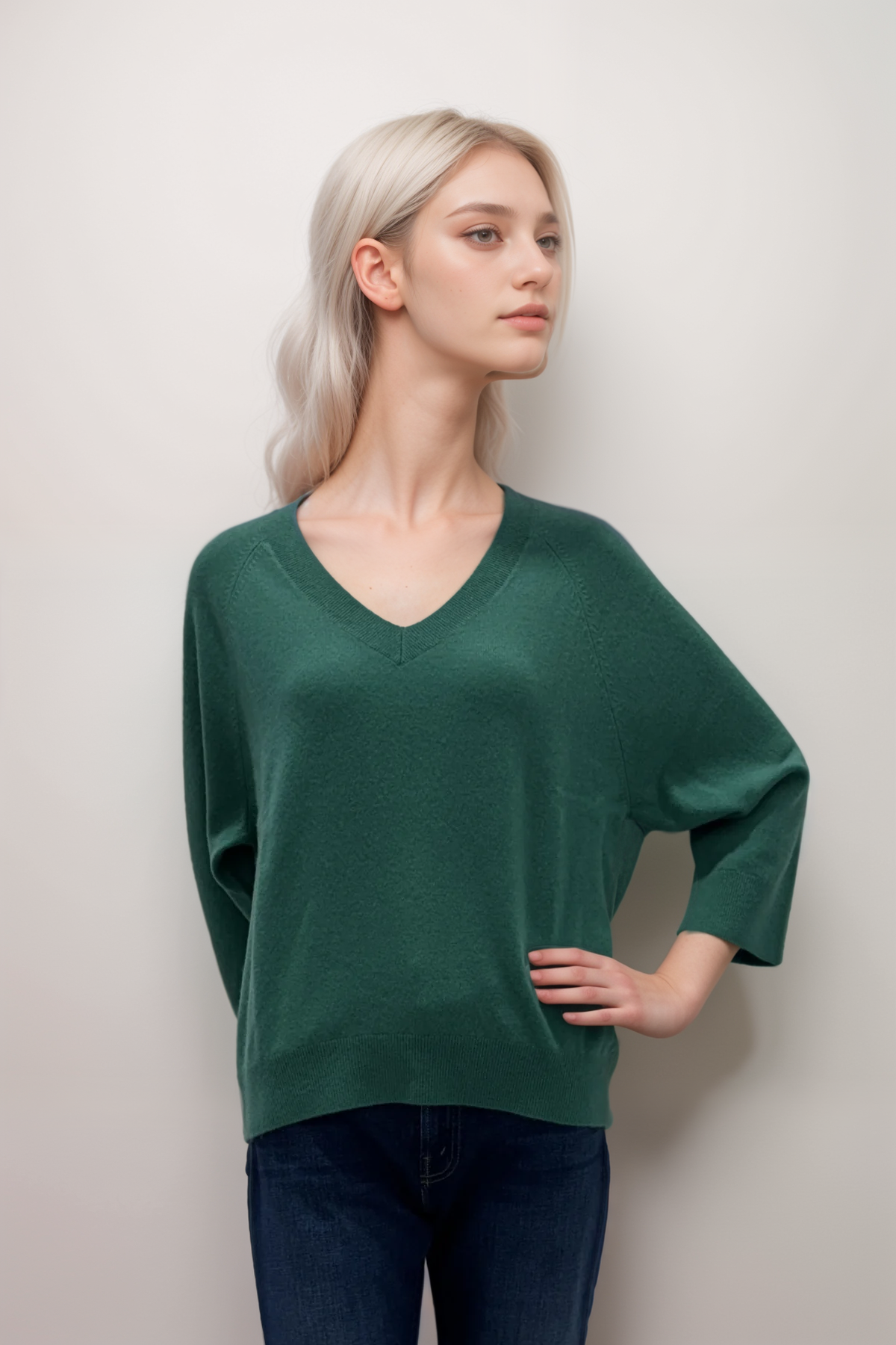 Repeat V-Neck Relaxed Sweater