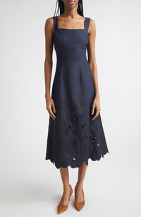Veronica Beard Rousara Dress Indigo Rinse