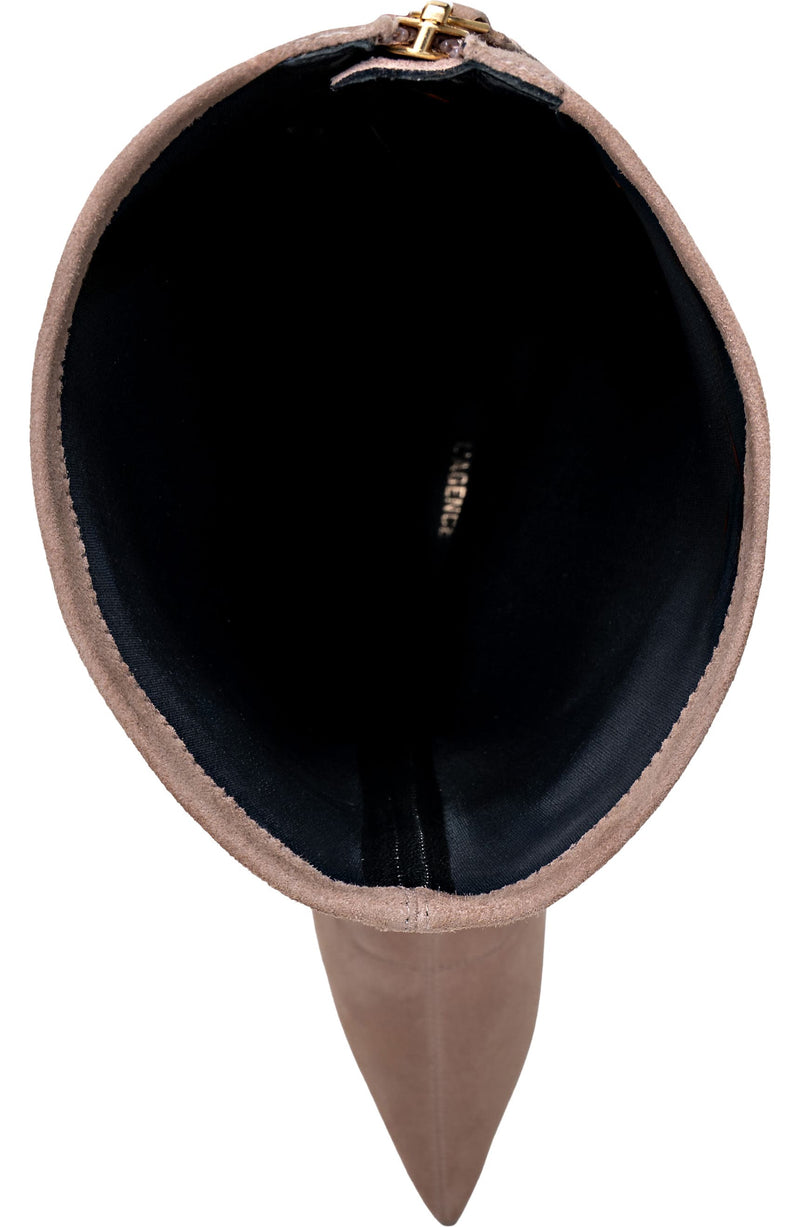 L'Agence Emilie Suede Kitten Heel Boot