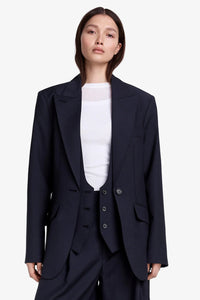 Smythe Oversized Layered Blazer With Detachable Vest