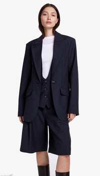 Smythe Oversized Layered Blazer With Detachable Vest