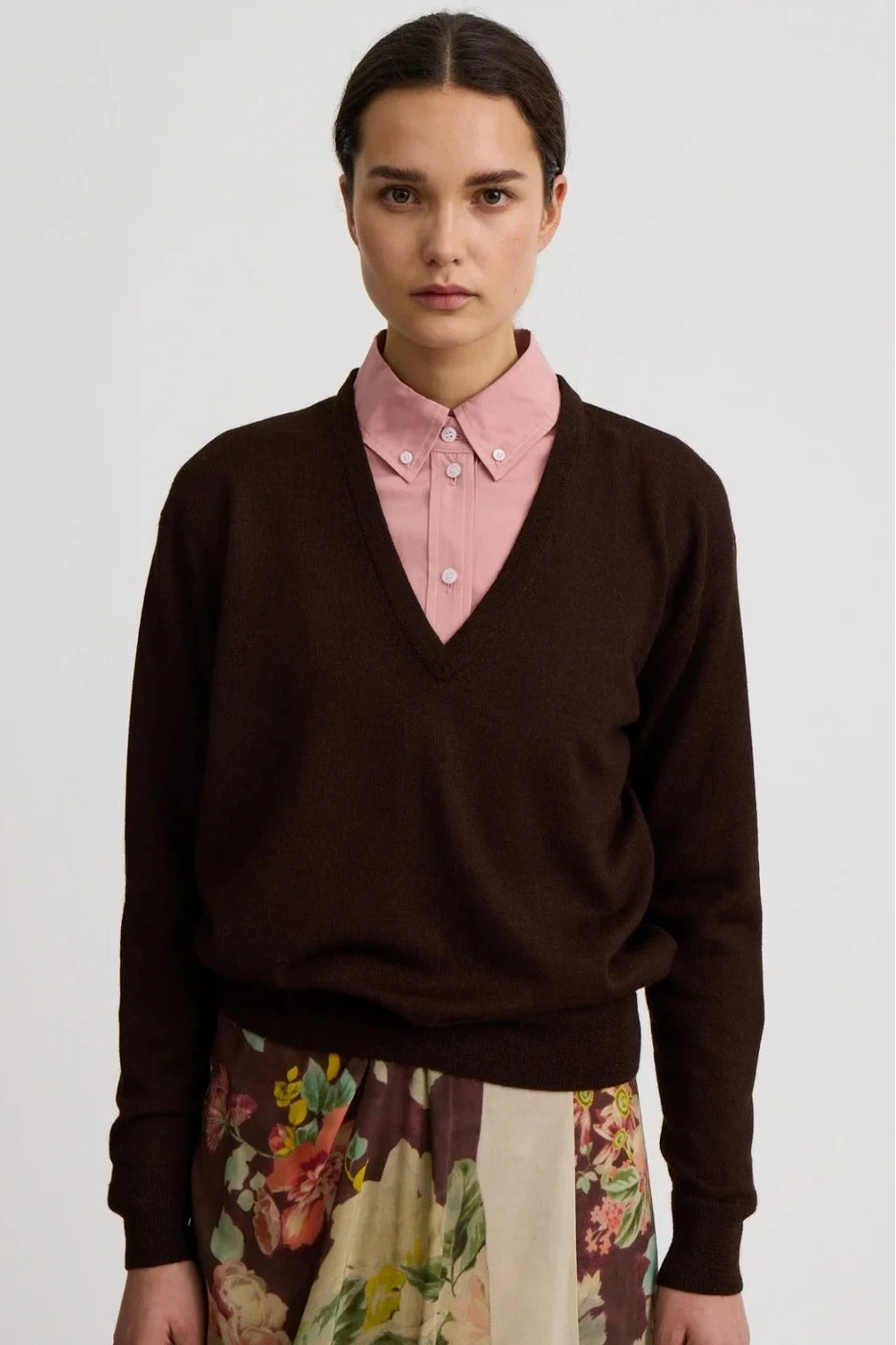 Smythe Boyfriend V-Neck Sweater Tobacco
