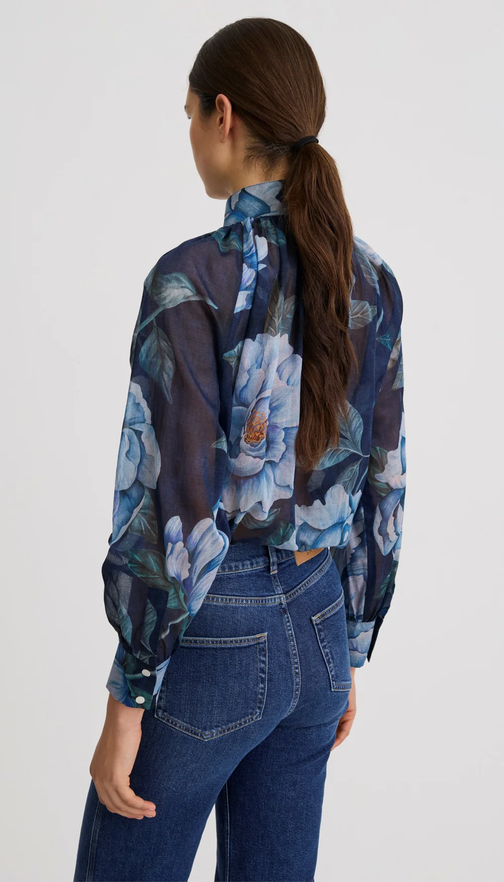 Smythe Gathered Blouse Blue