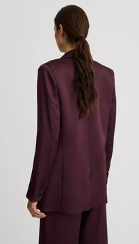 Smythe Shawl Collar Oversized Blazer Mocha