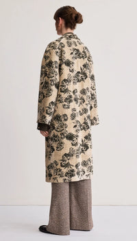 Smythe Raglan Coat Olive Leopard