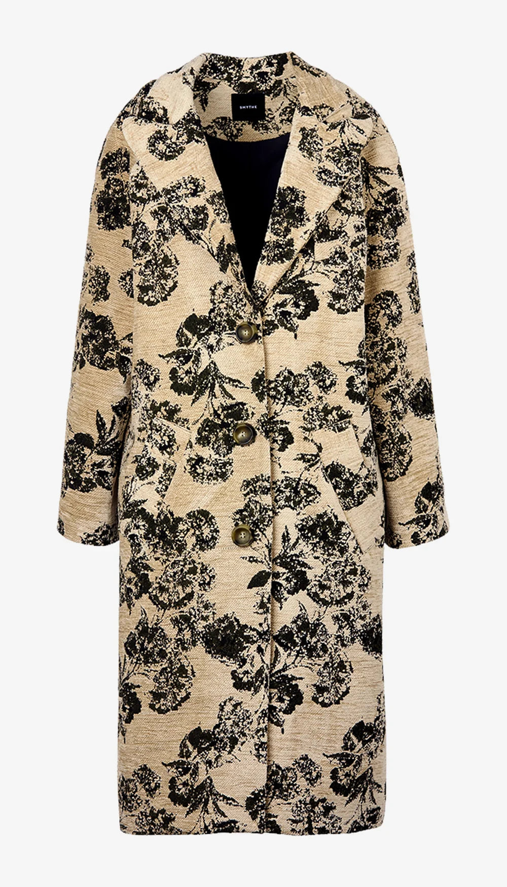 Smythe Raglan Coat Olive Leopard