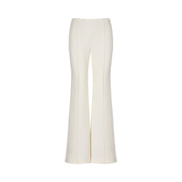 Smythe FA26122-IVORY Pantalon évasé à plis marqués blanc d’hiver