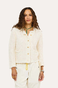 Kerri Rosenthal Fringe Beau-Lero Cardigan - Natural
