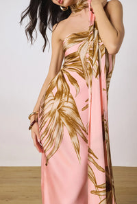 Rococo Sand  Strapless Maxi Dress Pink