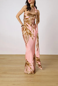 Rococo Sand  Strapless Maxi Dress Pink