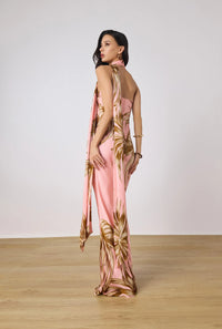 Rococo Sand  Strapless Maxi Dress Pink