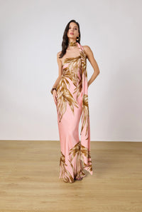 Rococo Sand  Strapless Maxi Dress Pink