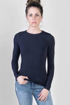Majestic Soft Touch Long Sleeve Crewneck Tee Marine CORE