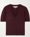 Frame Cashmere V-Neck Gather Sweater