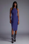 Greta Constantine Gunner Tito halter neckline fitted dress with slit