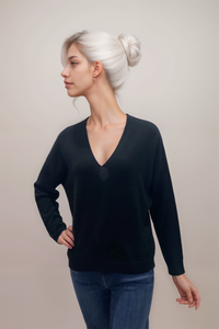 Repeat Organic Cashmere V-Neck Pullover