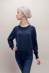 Repeat Short Sleeve Cashmere Rib Knit Sweater