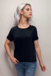 Repeat Woven Silk T-Shirt Blouse