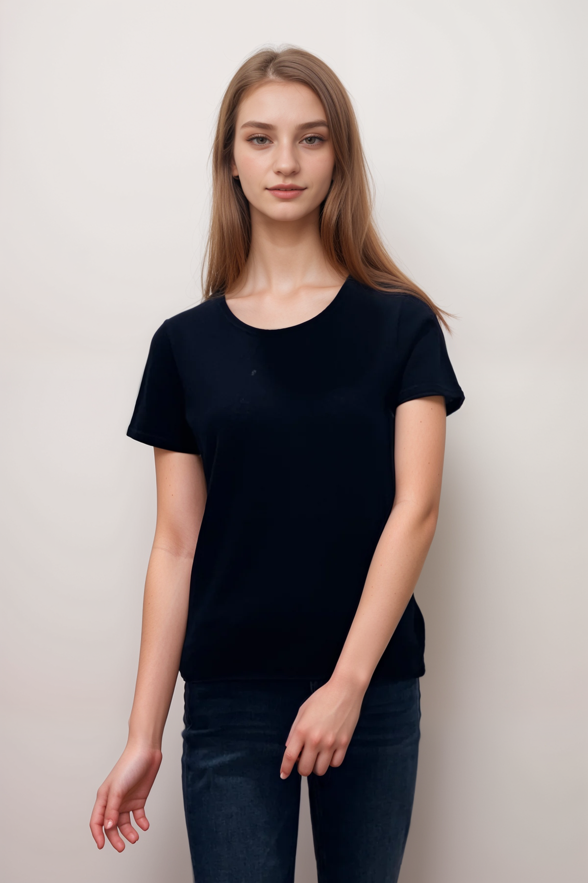 Majestic Filatures Cashmere Short Sleeve Crewneck T-Shirt CORE Marine