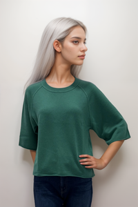 Repeat Relaxed Short-Sleeve Sweater