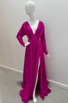 V Neck Long Sleeve Gown