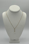 Harakiri Alexise-Y Bar and Pearl Pendant in Yellow Gold