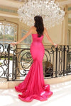 Strapless Bustier Ruched Gown