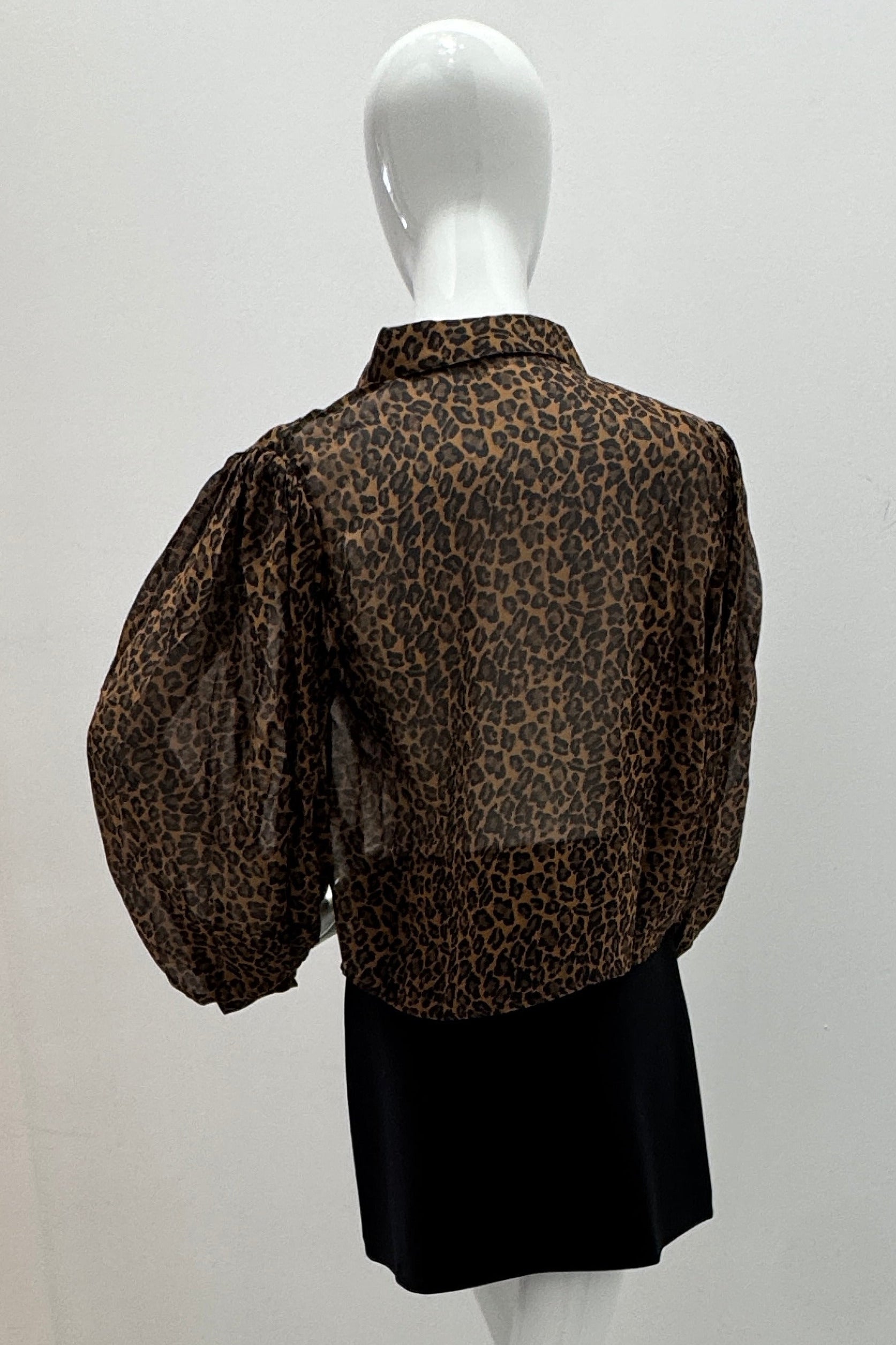 Frame The Silk Prairie Shirt Light Leopard Multi