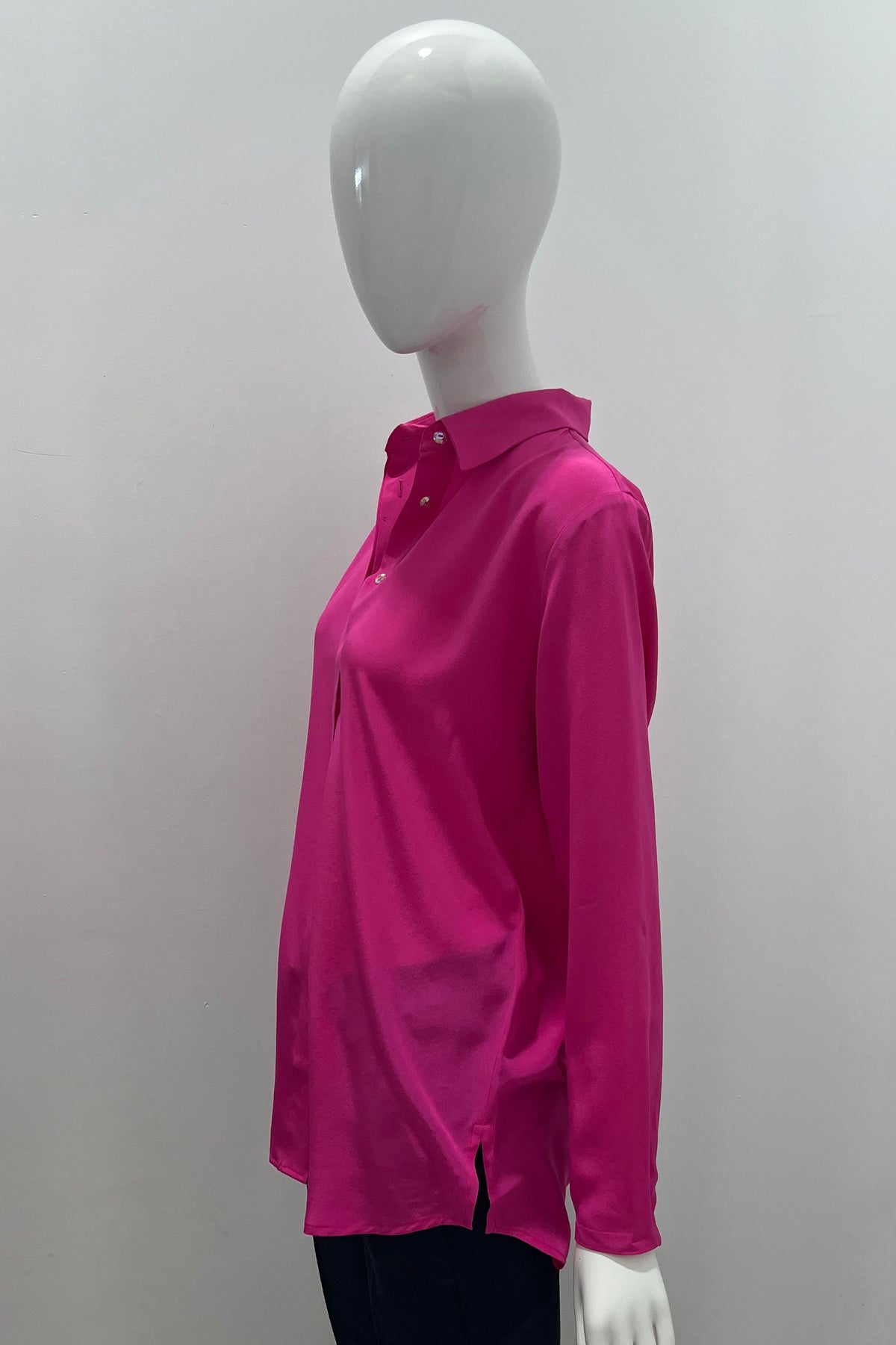 Max Volmary Collared Silk Blouse