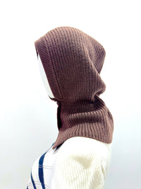 Repeat Merinowool Knitted Cap - Chocolate