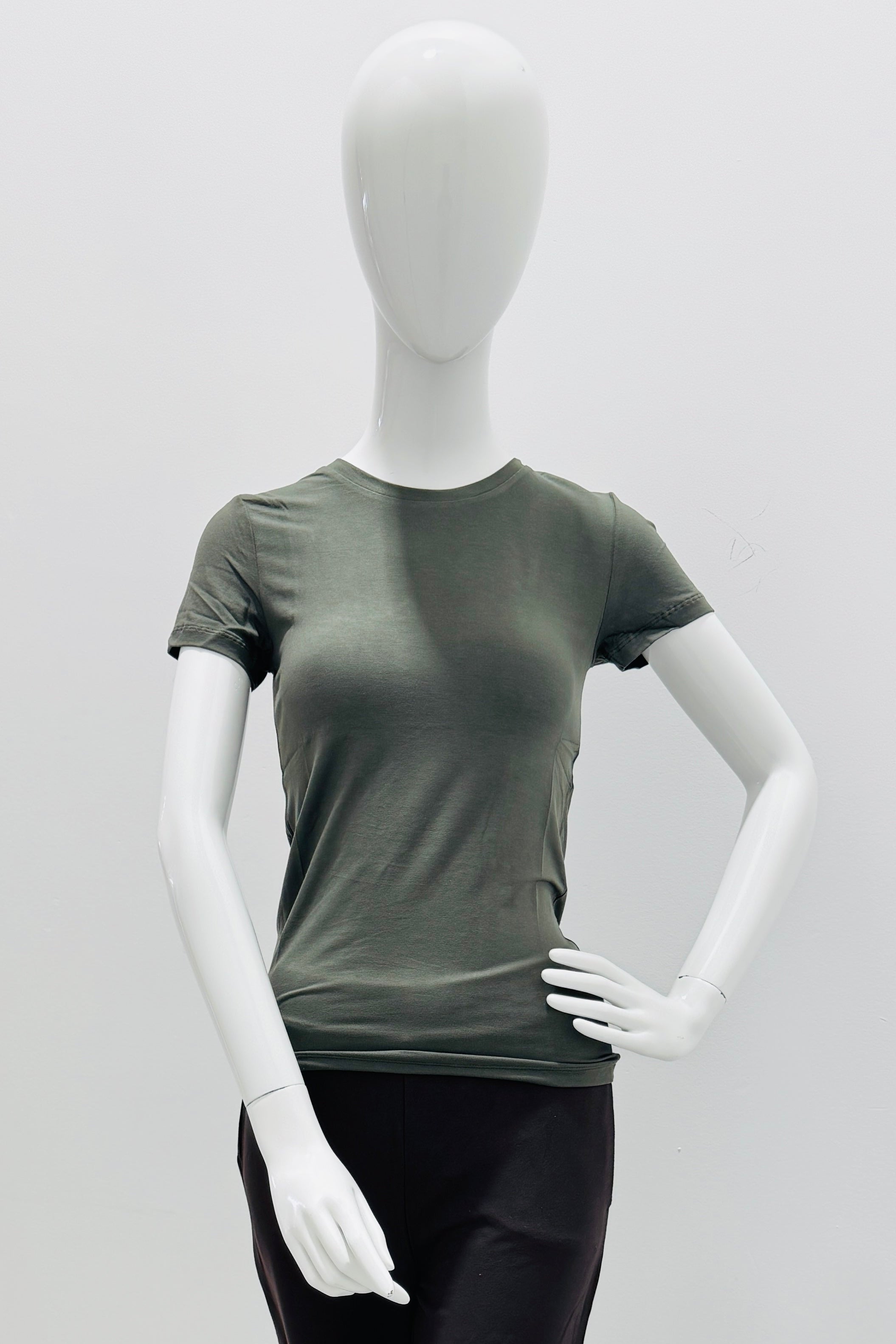 Majestic Filatures Soft-Touch Short-Sleeve Crewneck - Volcanic Rock