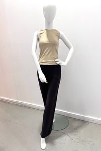 Majestic Filatures Soft Touch Metallic Crewneck Tank - Golden Ecru Chine