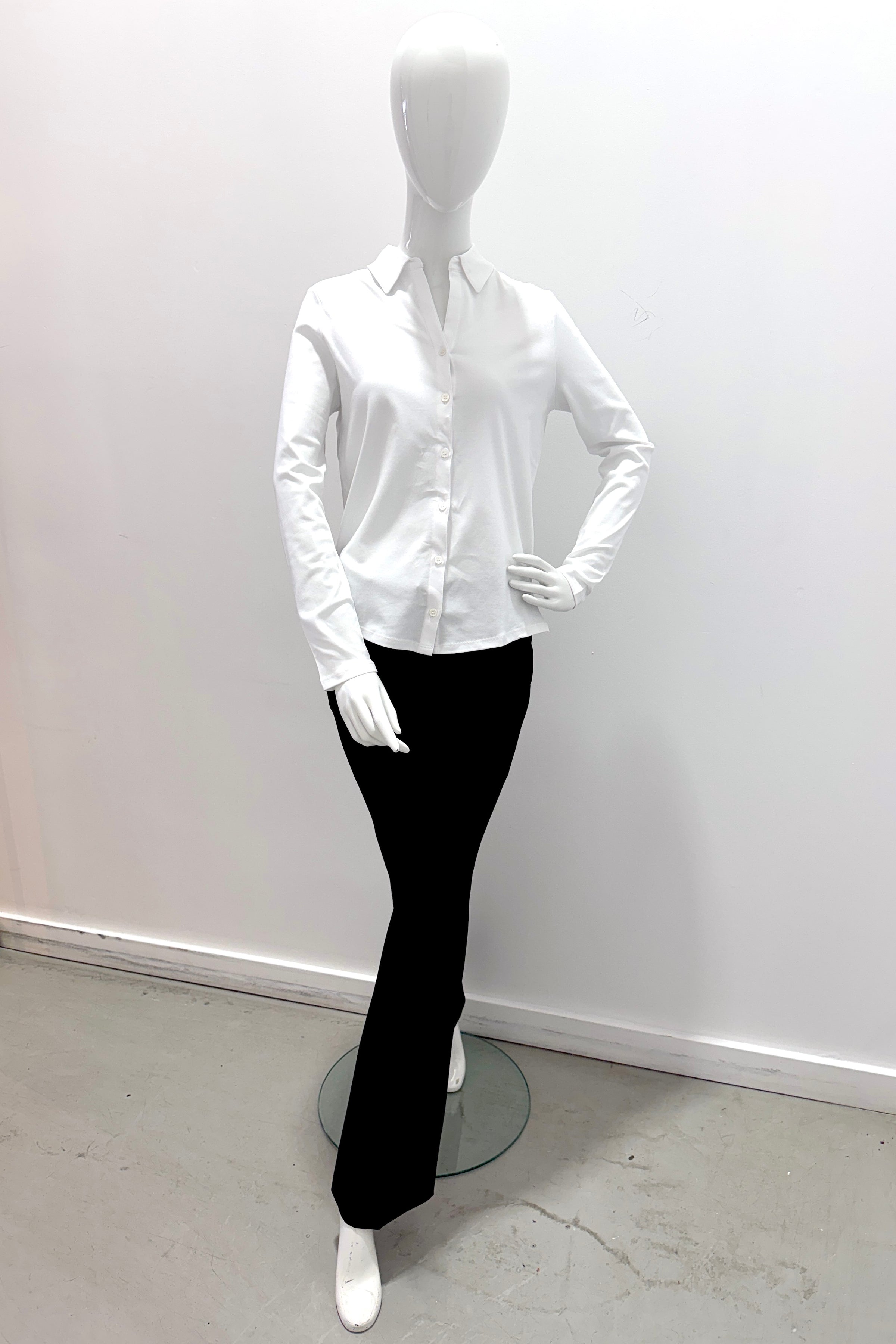 Majestic Filatures Suprima Cotton Long-Sleeve Shirt White