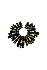 Tres Chic Crystal Pin Black