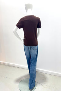 Majestic Filatures 100% Machine Washable Cashmere Short-Sleeve - Chocolate Mousse