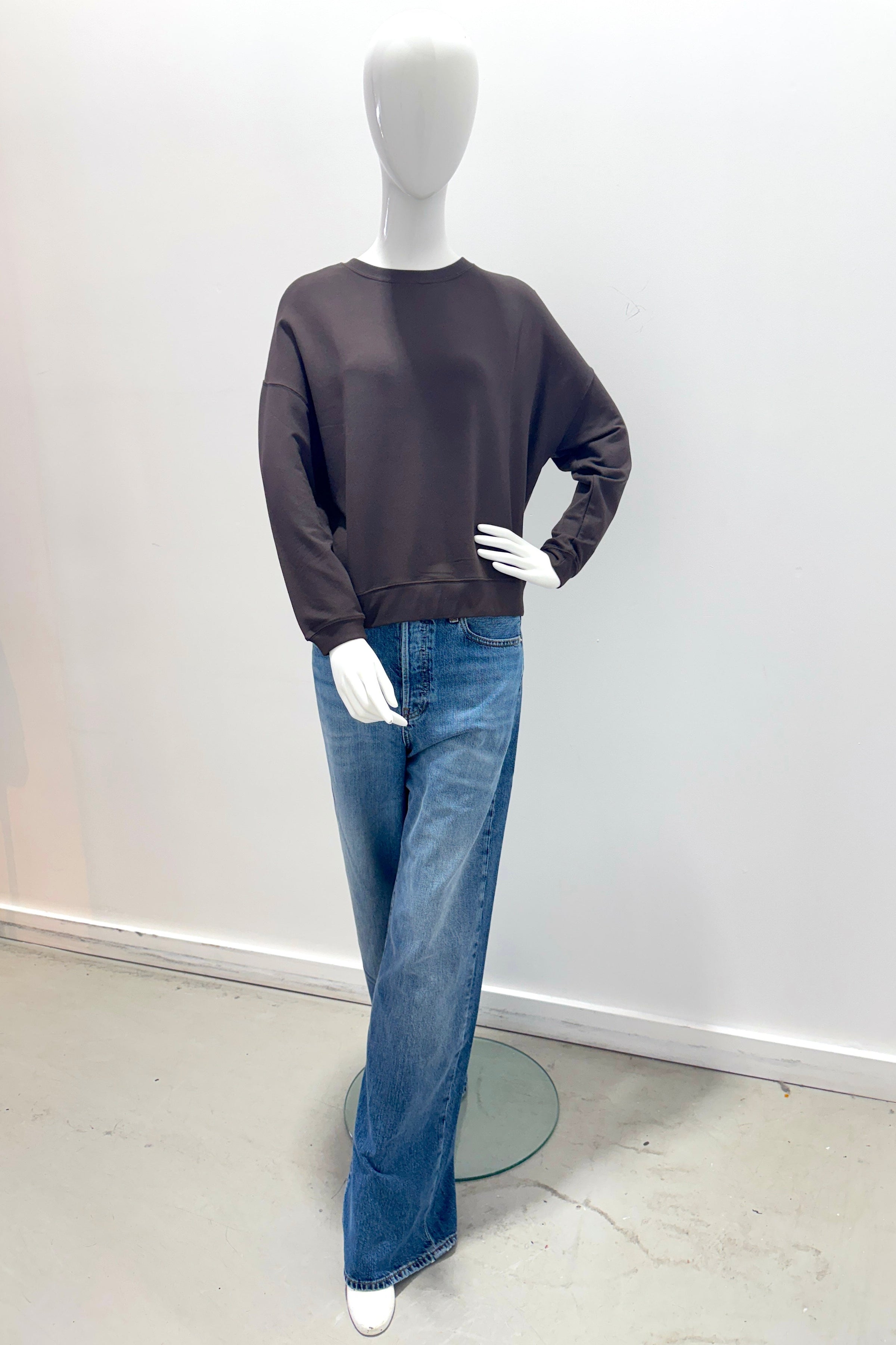 Majestic Filatures Pull manches longues en cachemire 100 % lavable en machine M251FPU364-1141 Mousse au chocolat