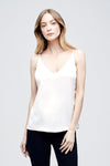 L'Agence Gabriella Silk Finish V-Neck Tank