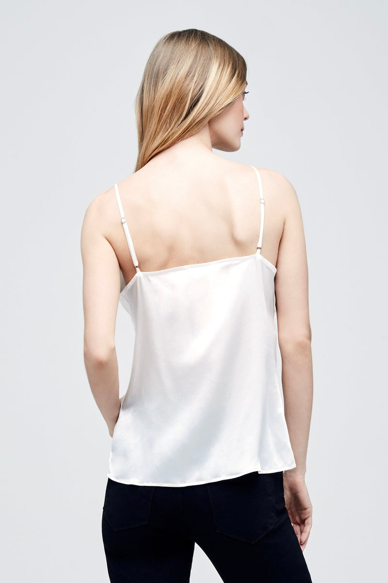 L'Agence Gabriella Silk Finish V-Neck Tank