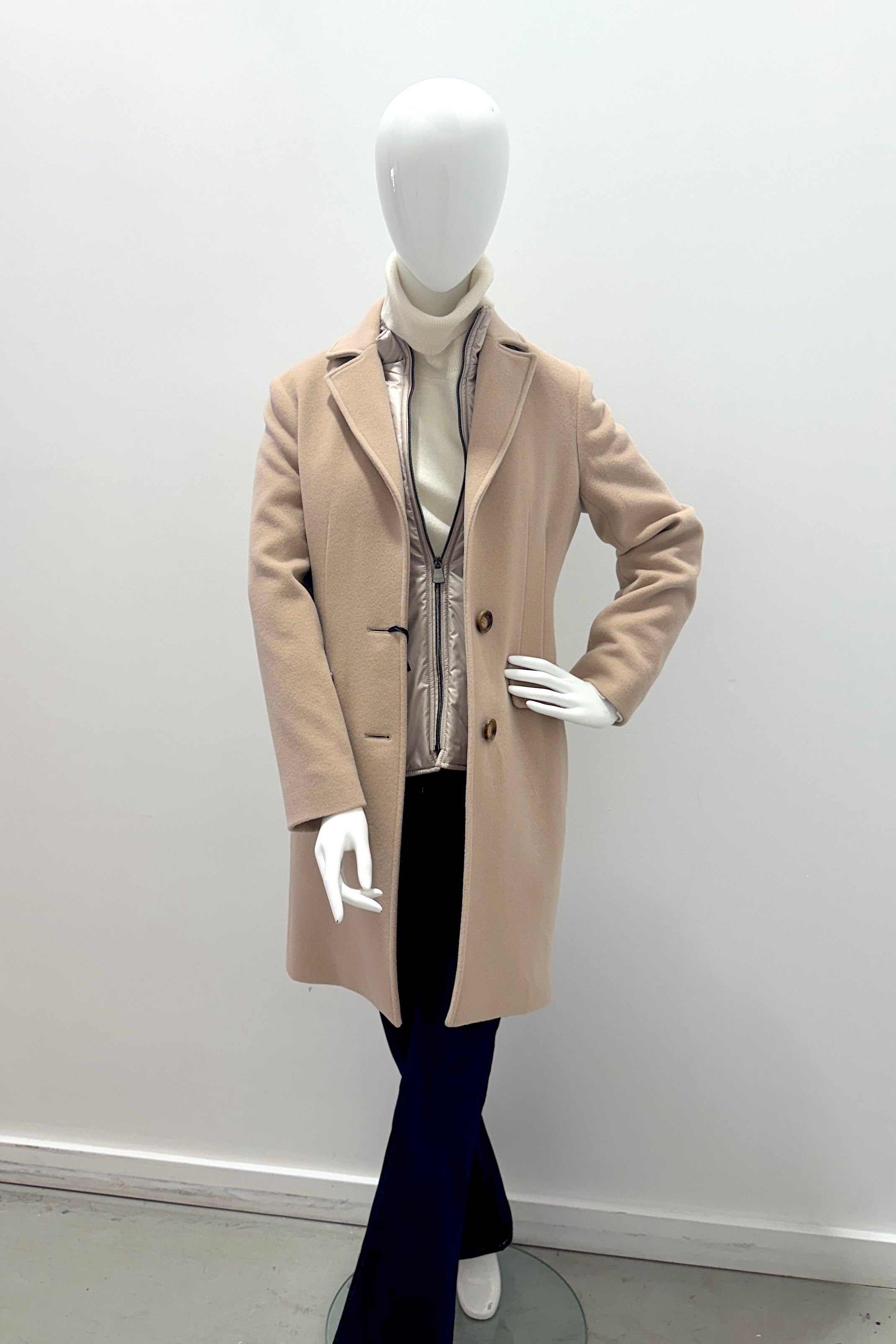 Cinzia Rocca CR65001-66D8-07 manteau 3/4 taupe clair