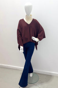 Repeat 700596-1806 Poncho tricoté en cachemire biologique lave