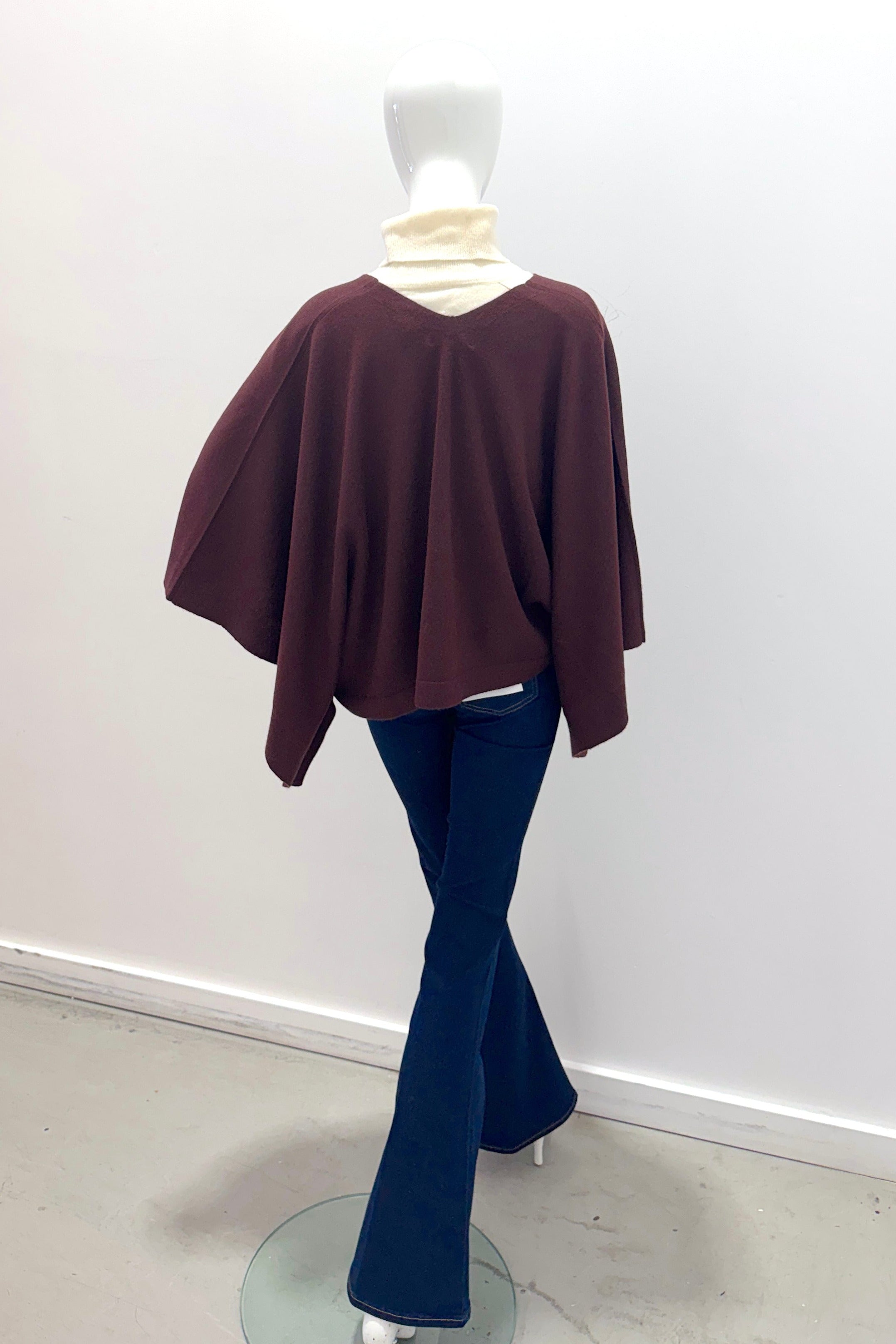 Repeat 700596-1806 Poncho tricoté en cachemire biologique lave