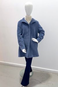 Icons by Cinzia Rocca ZR57001-66C1-17 Manteau court 85cm Bleu poudré