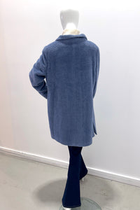 Icons by Cinzia Rocca ZR57001-66C1-17 Manteau court 85cm Bleu poudré
